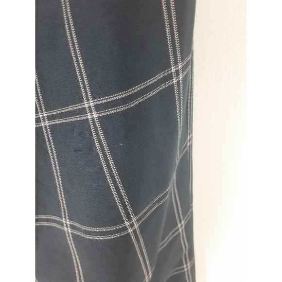 Banana Republic Womens Navy Blue Grid Plaid Ryan Dress Pants Slacks Unlined 6 - Picture 8 of 16